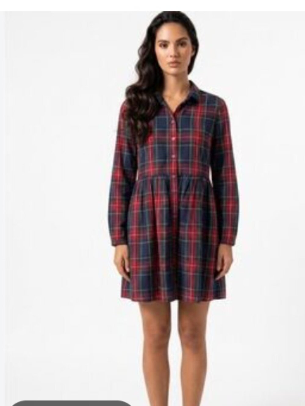J. Crew Plaid Button Button-Front Dress size 12